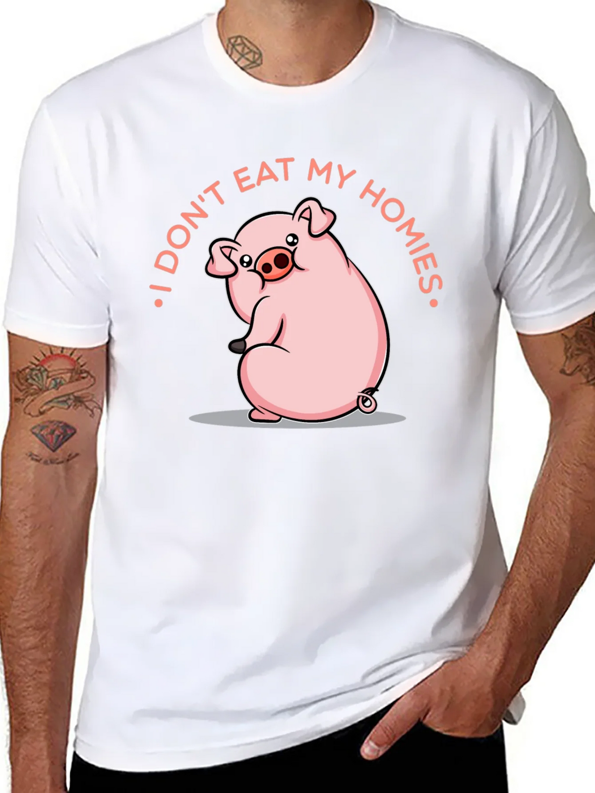 I Dont Eat My Homies Pig T-Shirt product image 10