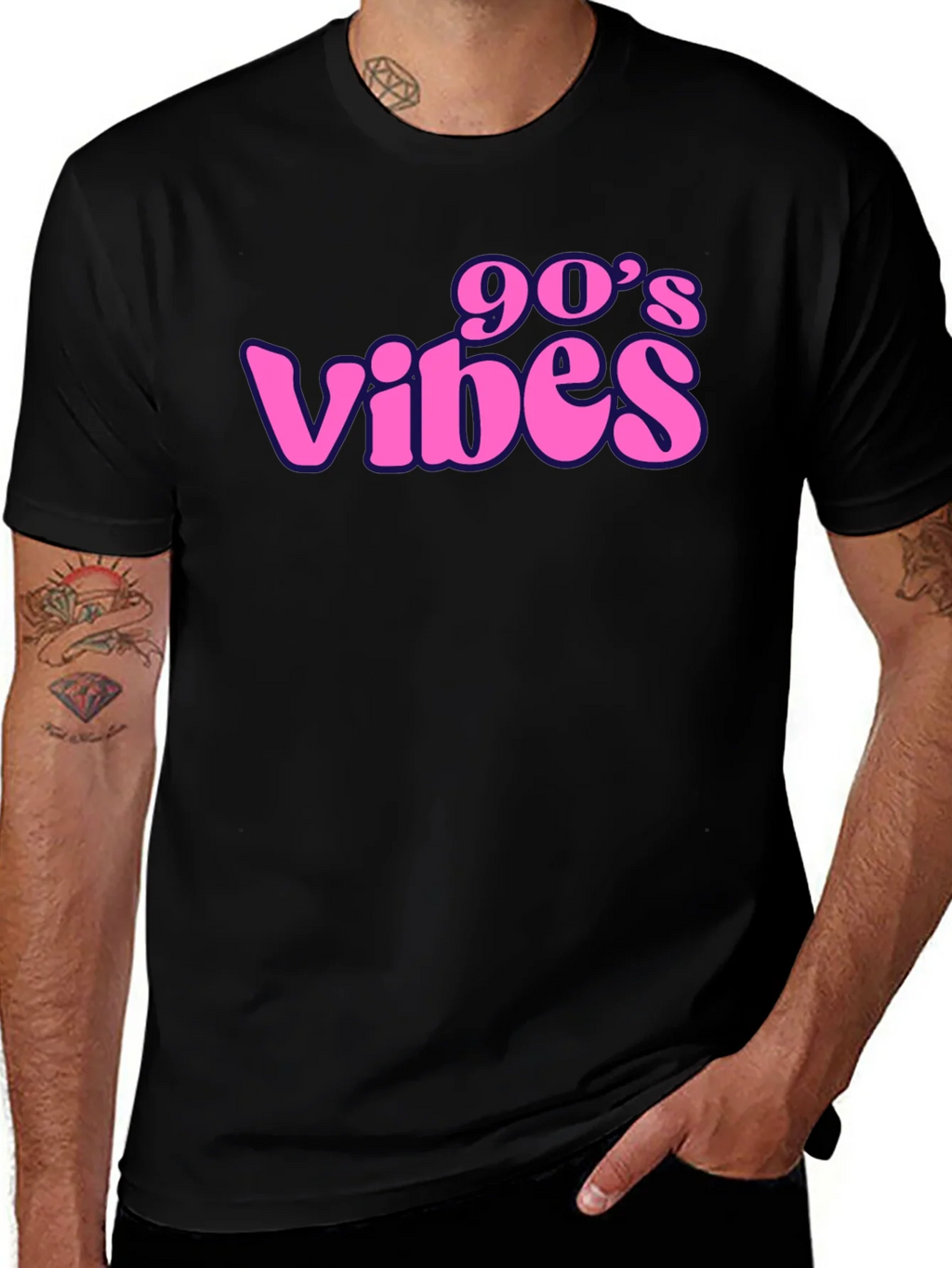 90s Vibes Black Graphic T-Shirt product image 1