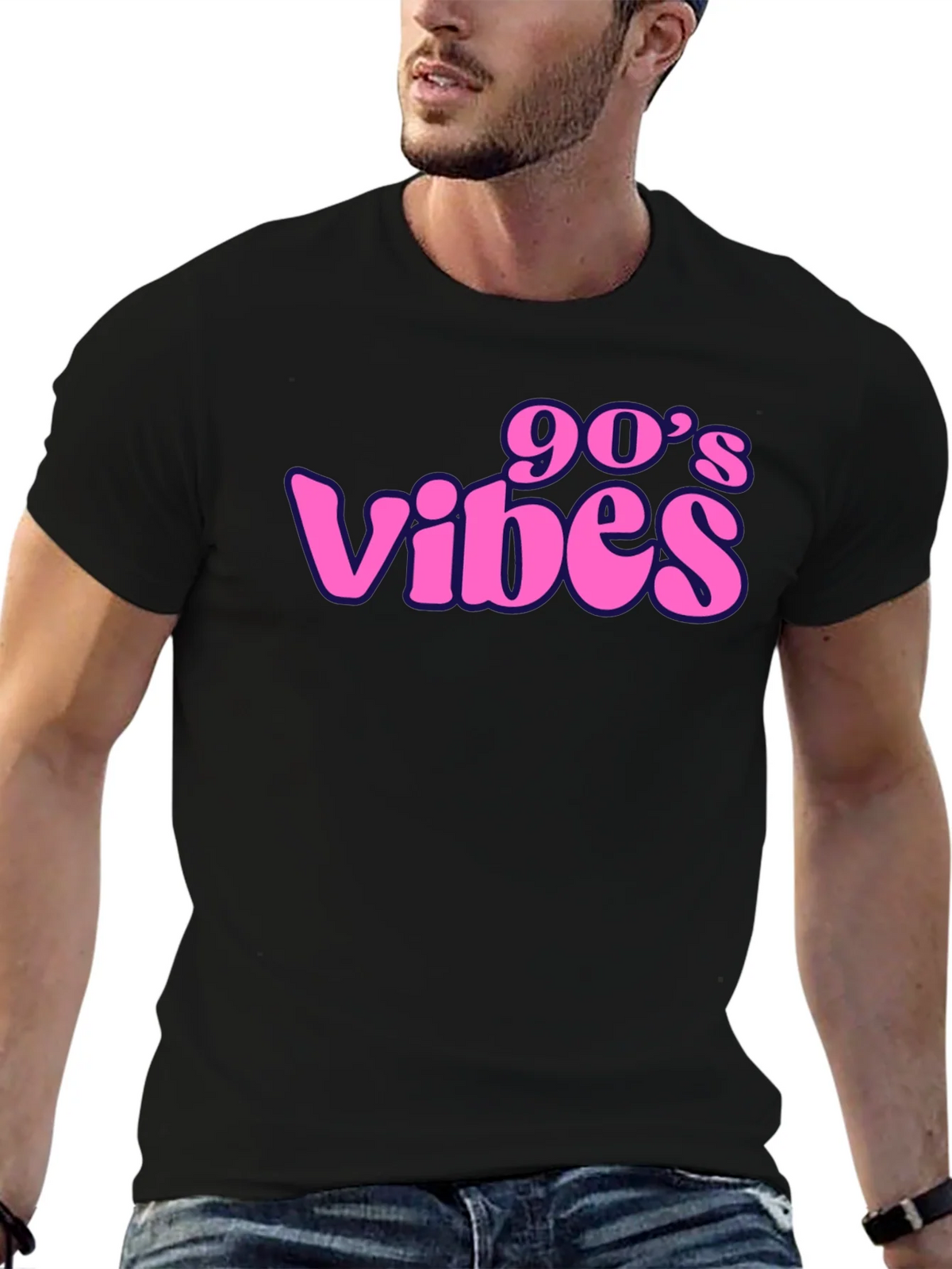90s Vibes Black Graphic T-Shirt product image 9