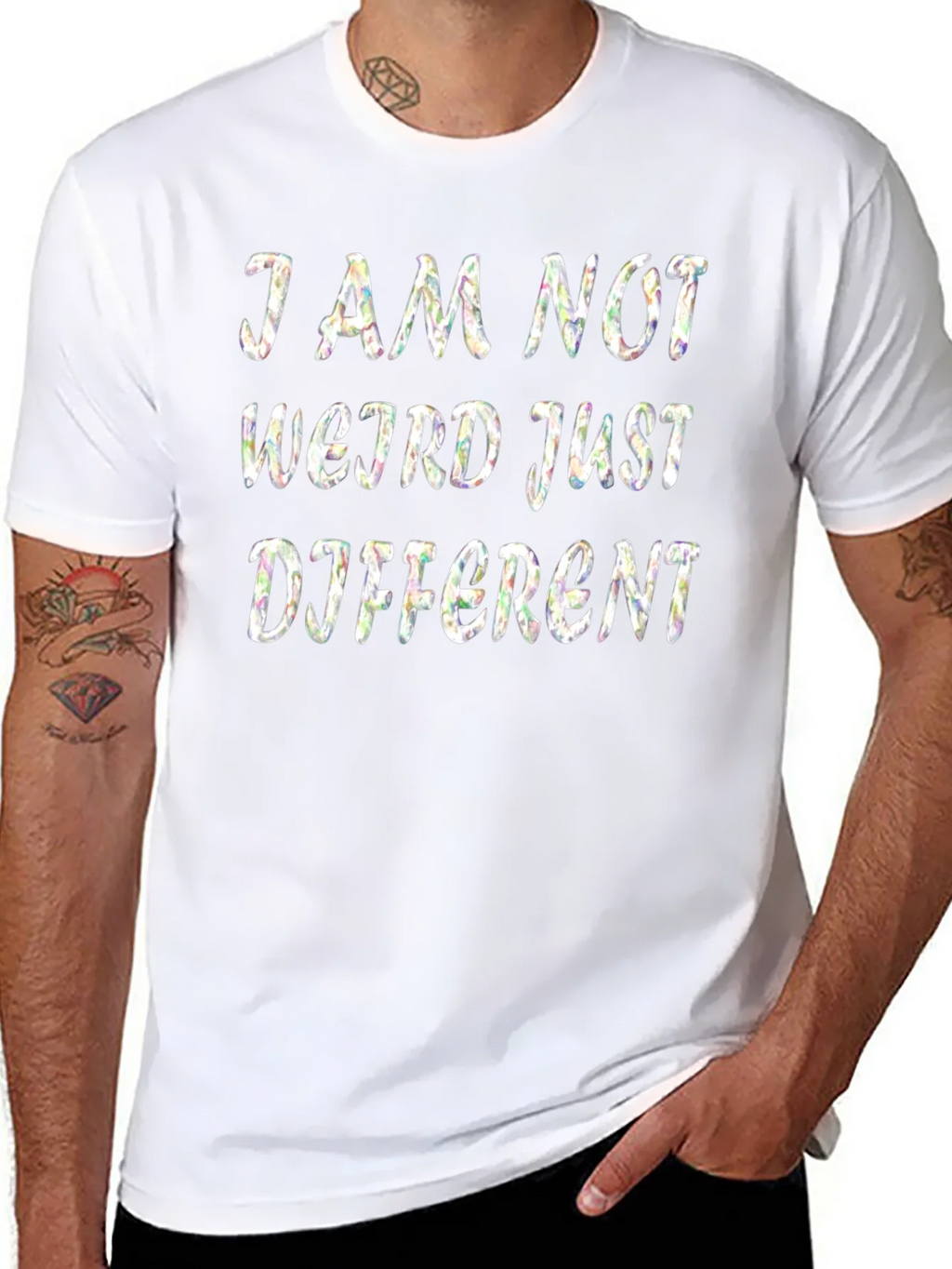 I Am Not Weird Just Different Black T-Shirt product image 8