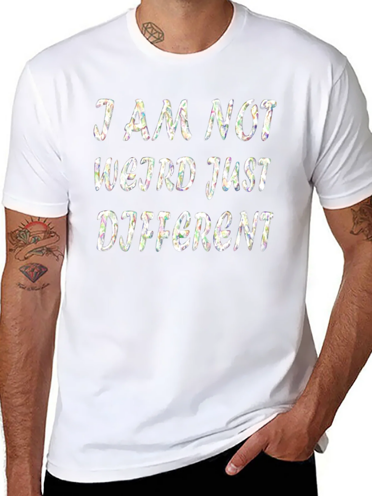 I Am Not Weird Just Different Black T-Shirt product image 8