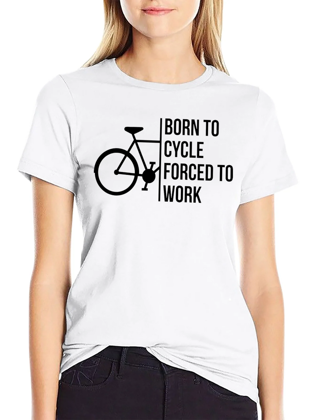 Born to Cycle T-Shirt - Black Cotton Blend product image 11