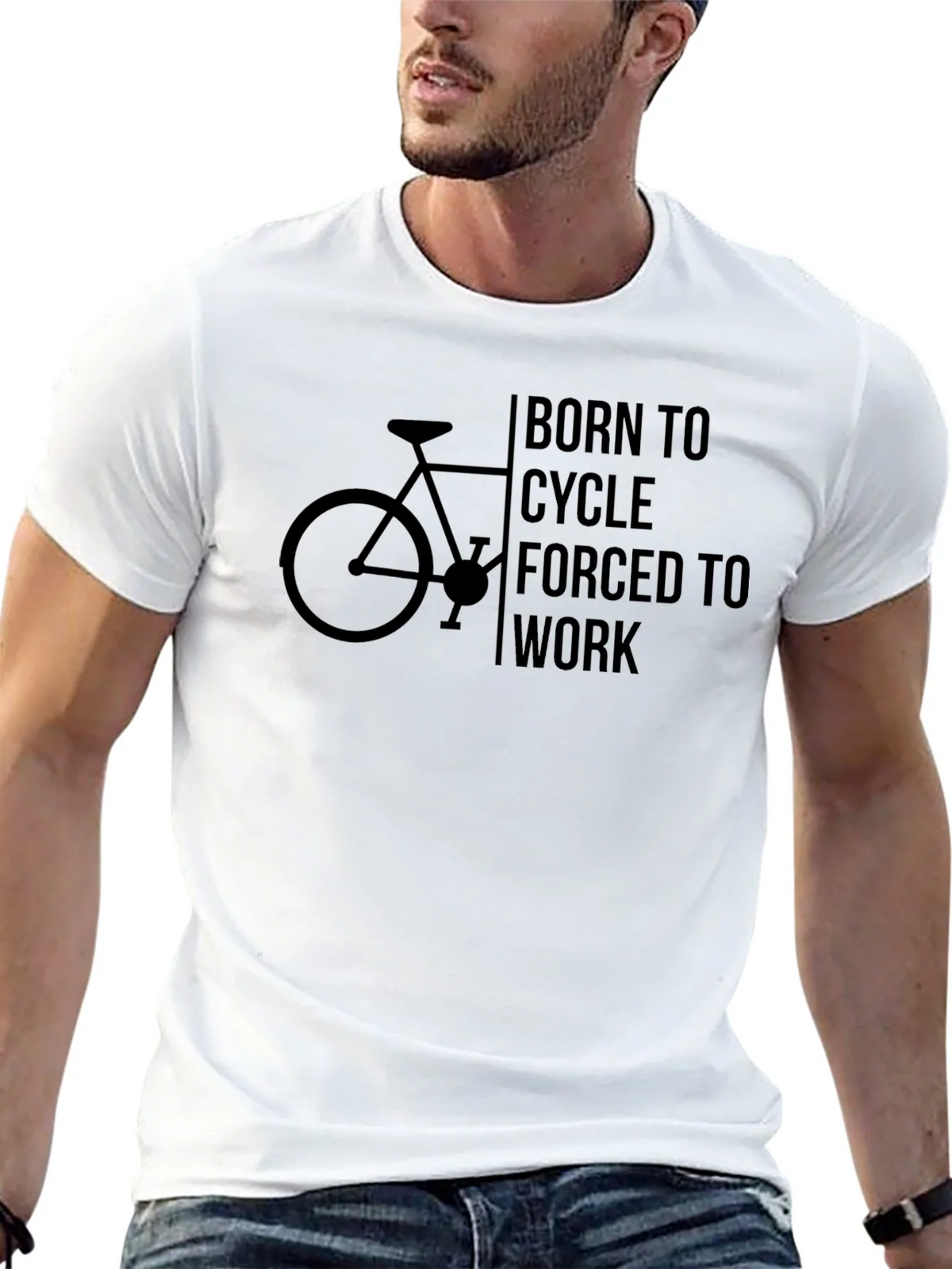 Born to Cycle T-Shirt - Black Cotton Blend product image 4