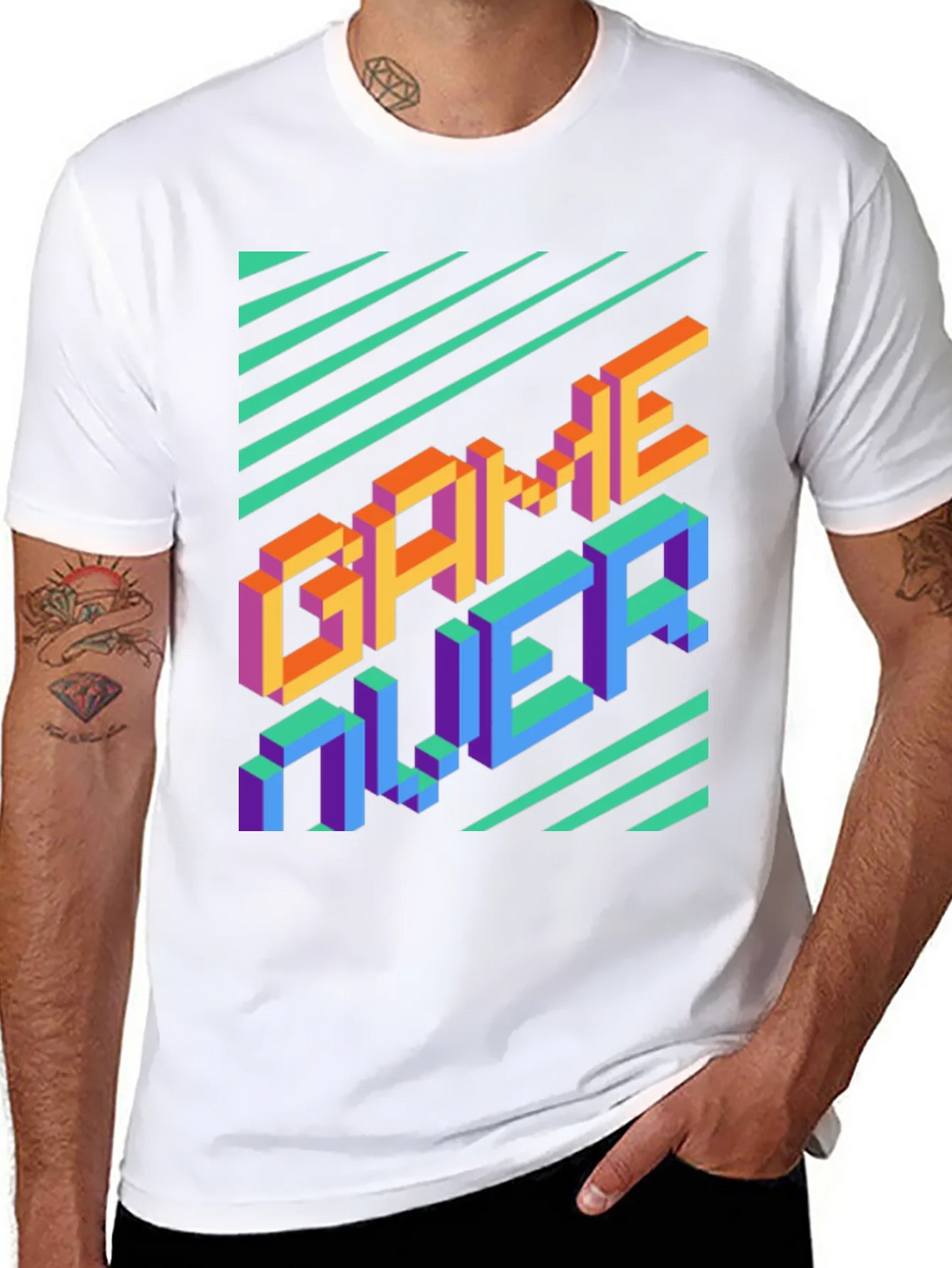 Game Over Pixel Art T-Shirt - Gamer Style product image 10