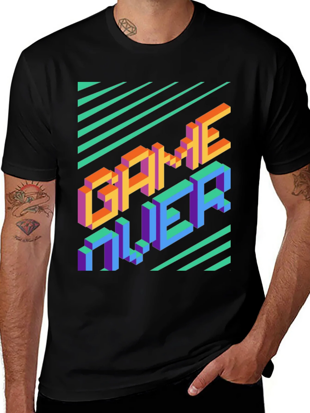 Game Over Pixel Art T-Shirt - Gamer Style product image 1