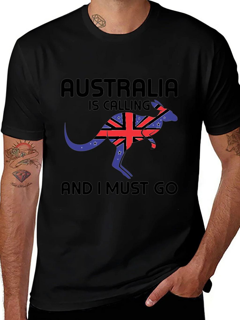 Australia Calling Black T-Shirt product image 1