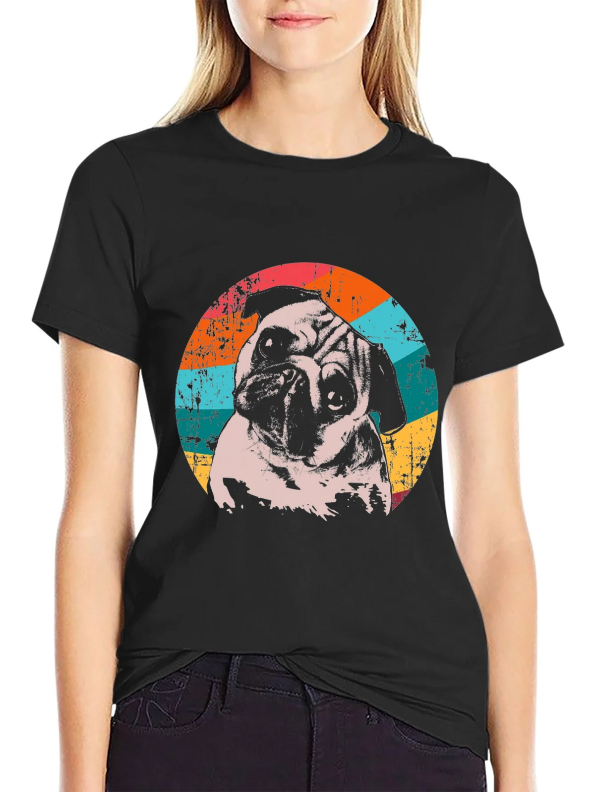 Retro Pug Graphic T-Shirt - Unique Dog Lover Tee product image 5