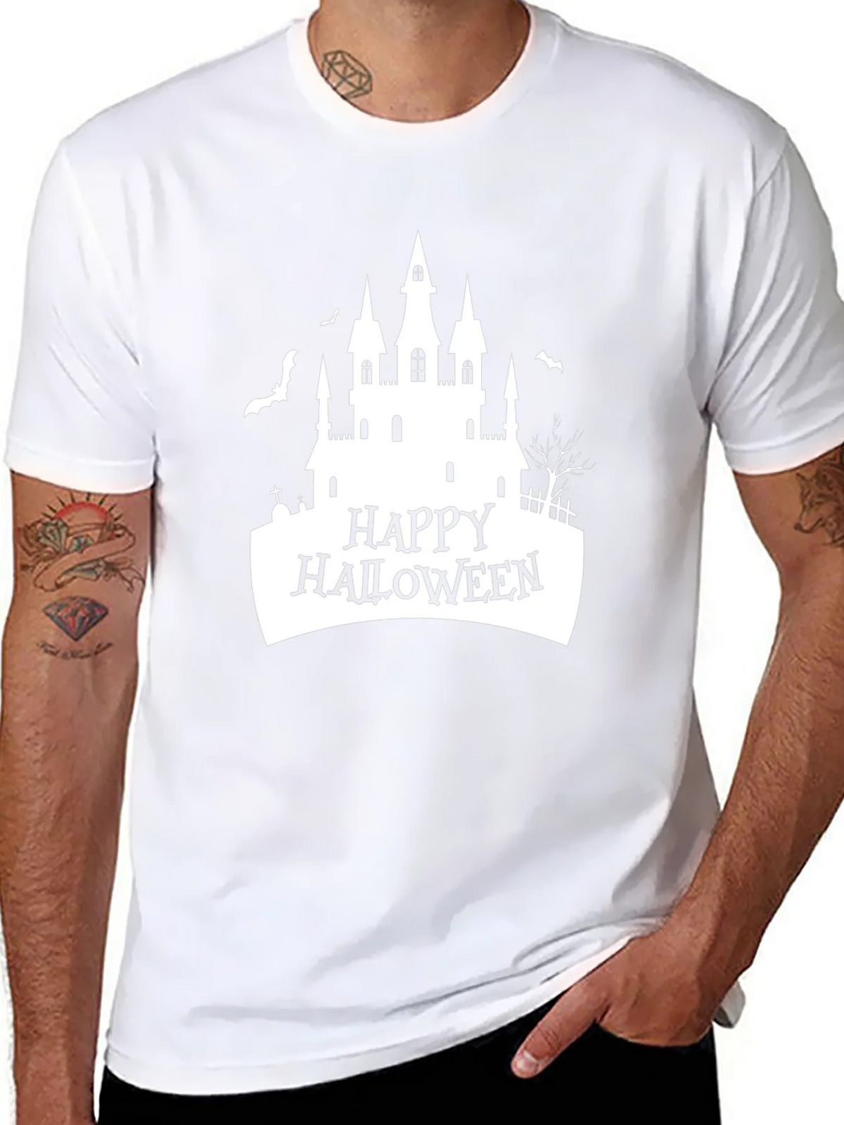 Happy Halloween Castle T-Shirt product image 10