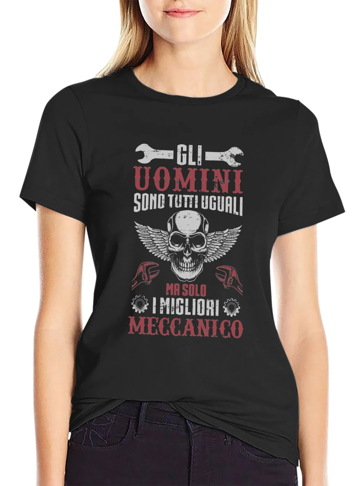 Mechanic Skull Winged T-Shirt - Gli Uomini Sono Tutti Uguali product image 5