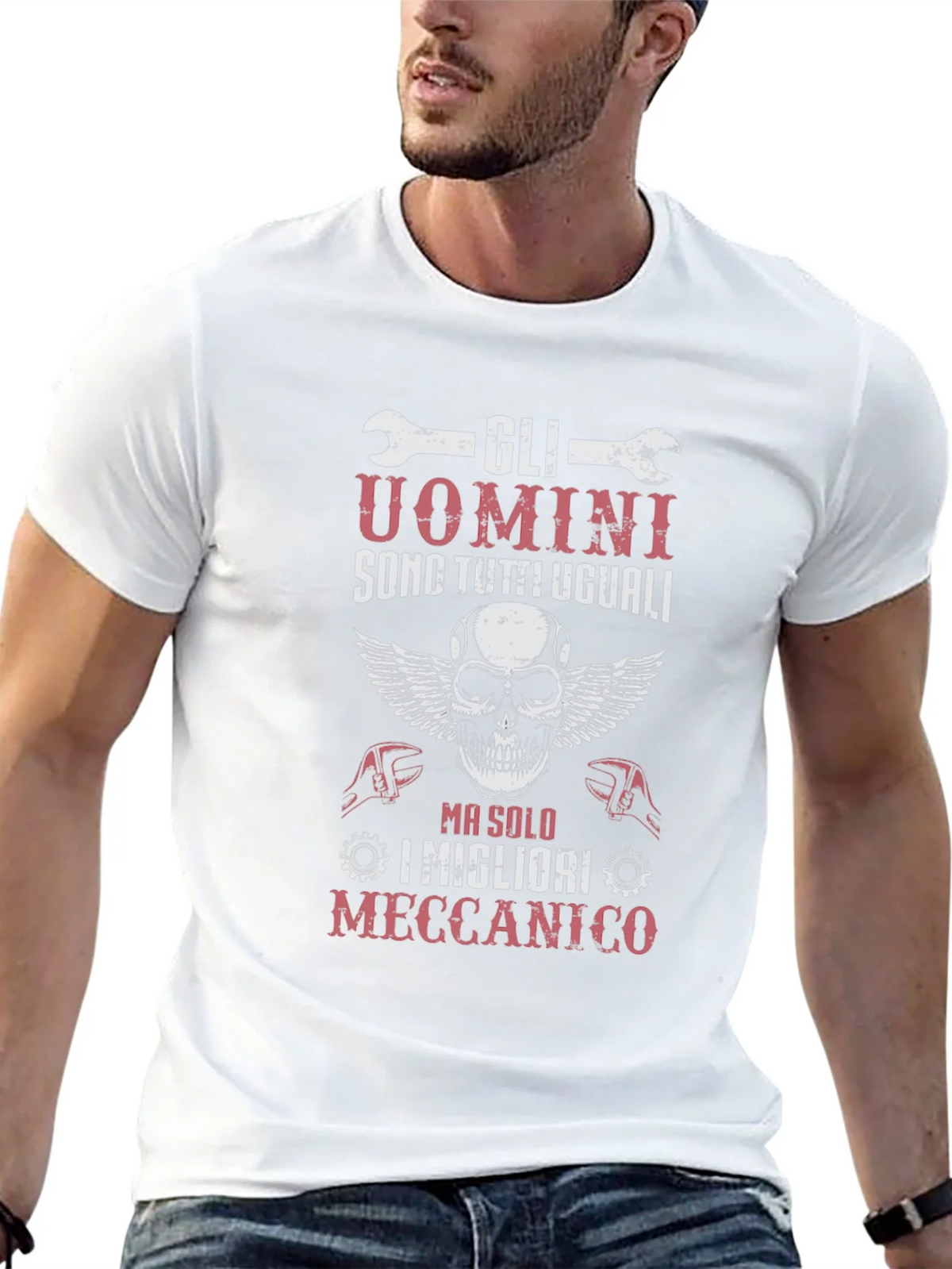 Mechanic Skull Winged T-Shirt - Gli Uomini Sono Tutti Uguali product image 4