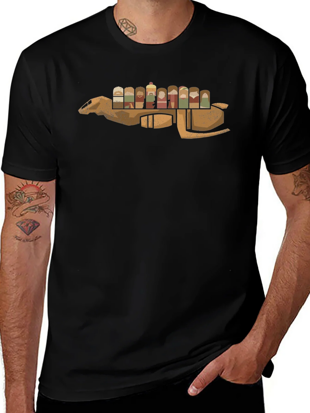 Adventure Time Crew Black T-Shirt product image 1
