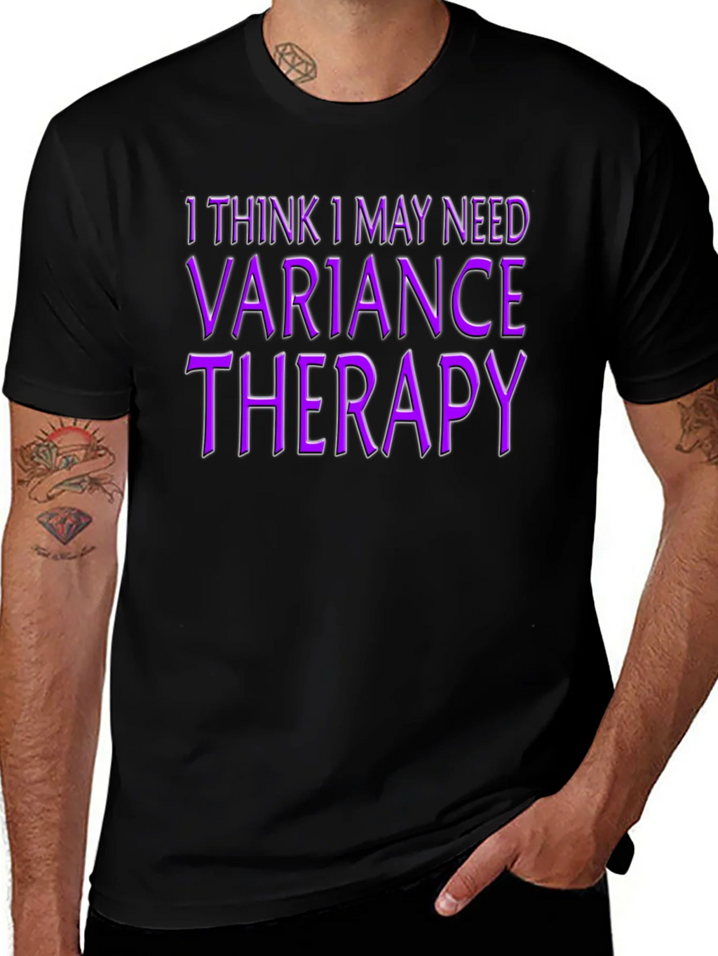 Variance Therapy T-Shirt - Black Novelty Tee product image 1