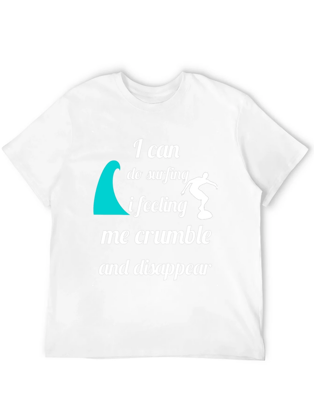 Surfing Quote Graphic T-Shirt - Black Crew Neck Tee product image 3