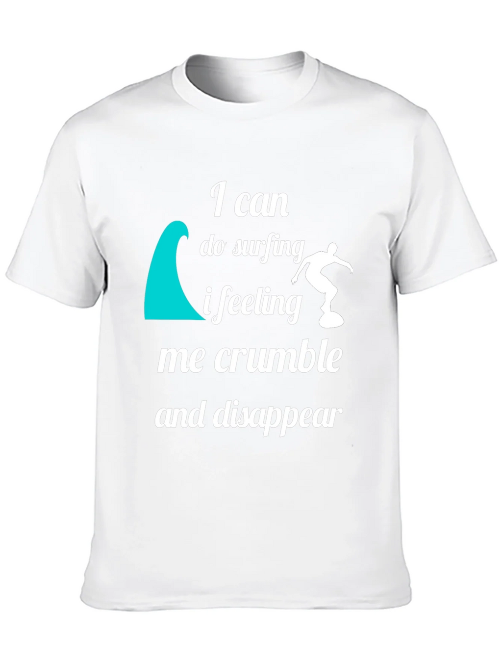 Surfing Quote Graphic T-Shirt - Black Crew Neck Tee product image 12