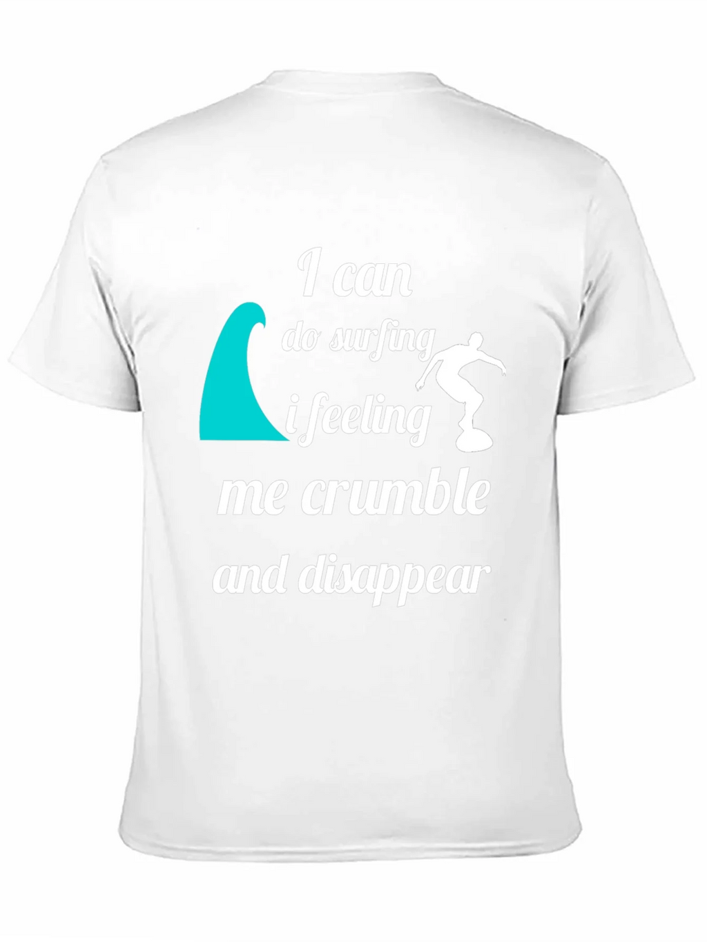 Surfing Quote Graphic T-Shirt - Black Crew Neck Tee product image 2