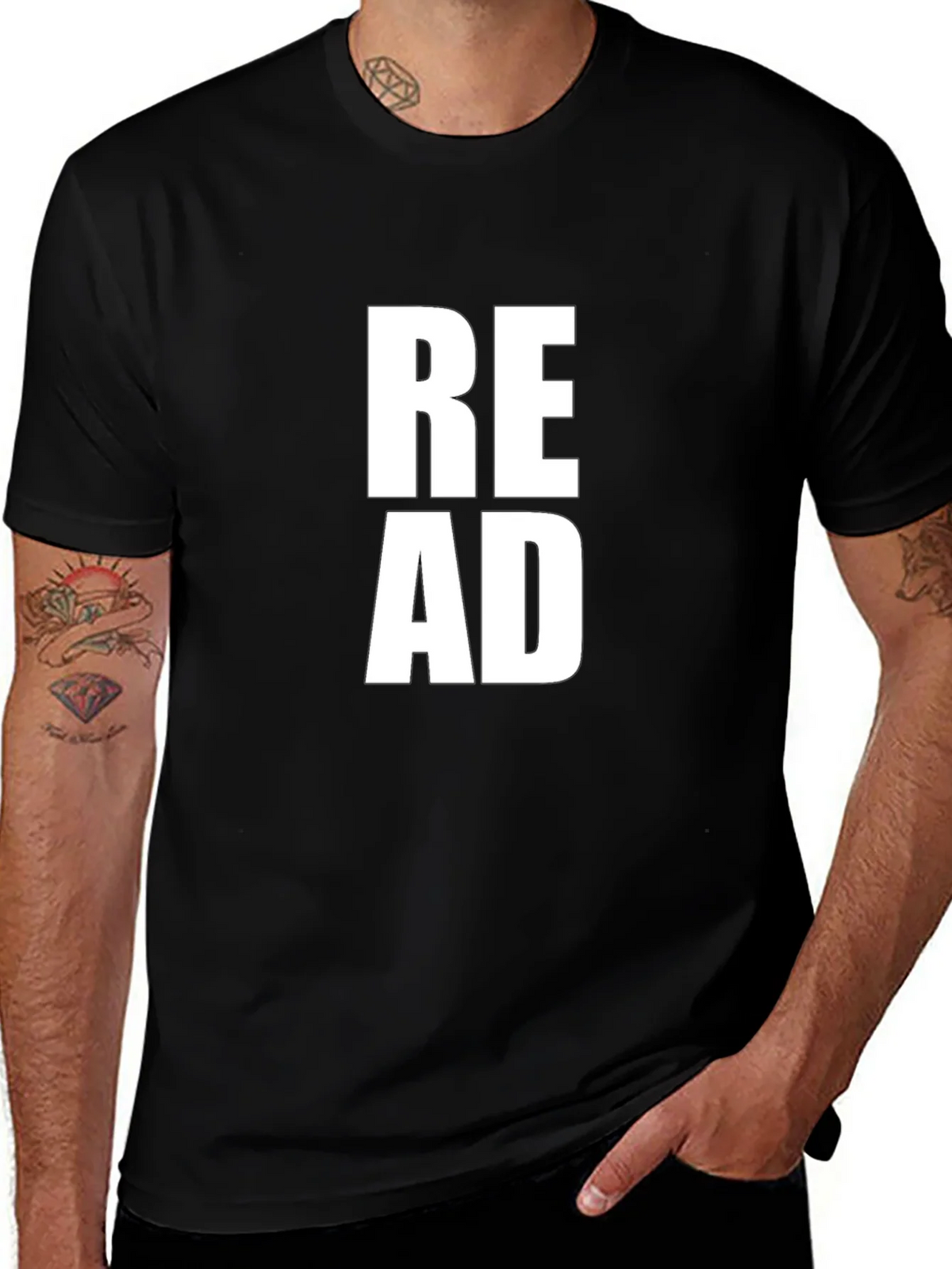 Read Graphic T-Shirt - Black Cotton Tee product image 1