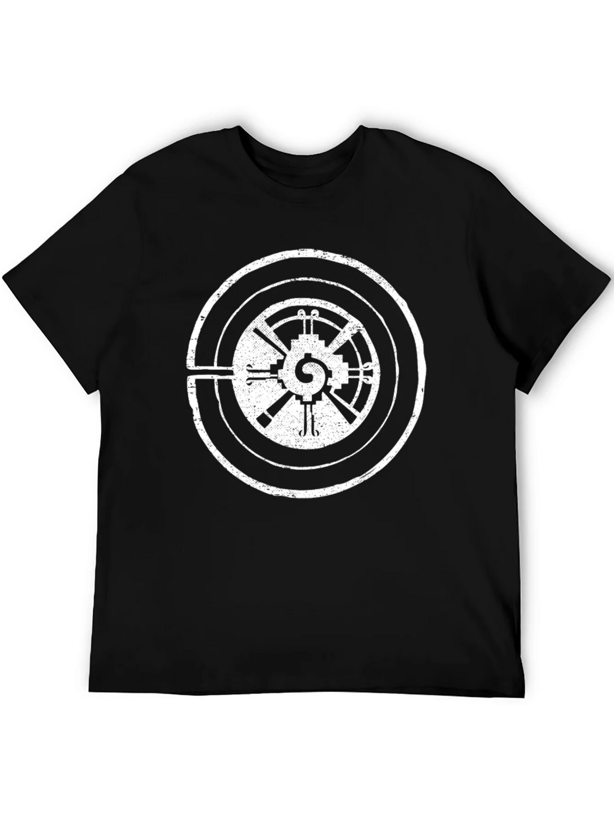Geometric Graphic Tee - Black Cotton T-Shirt product image 8