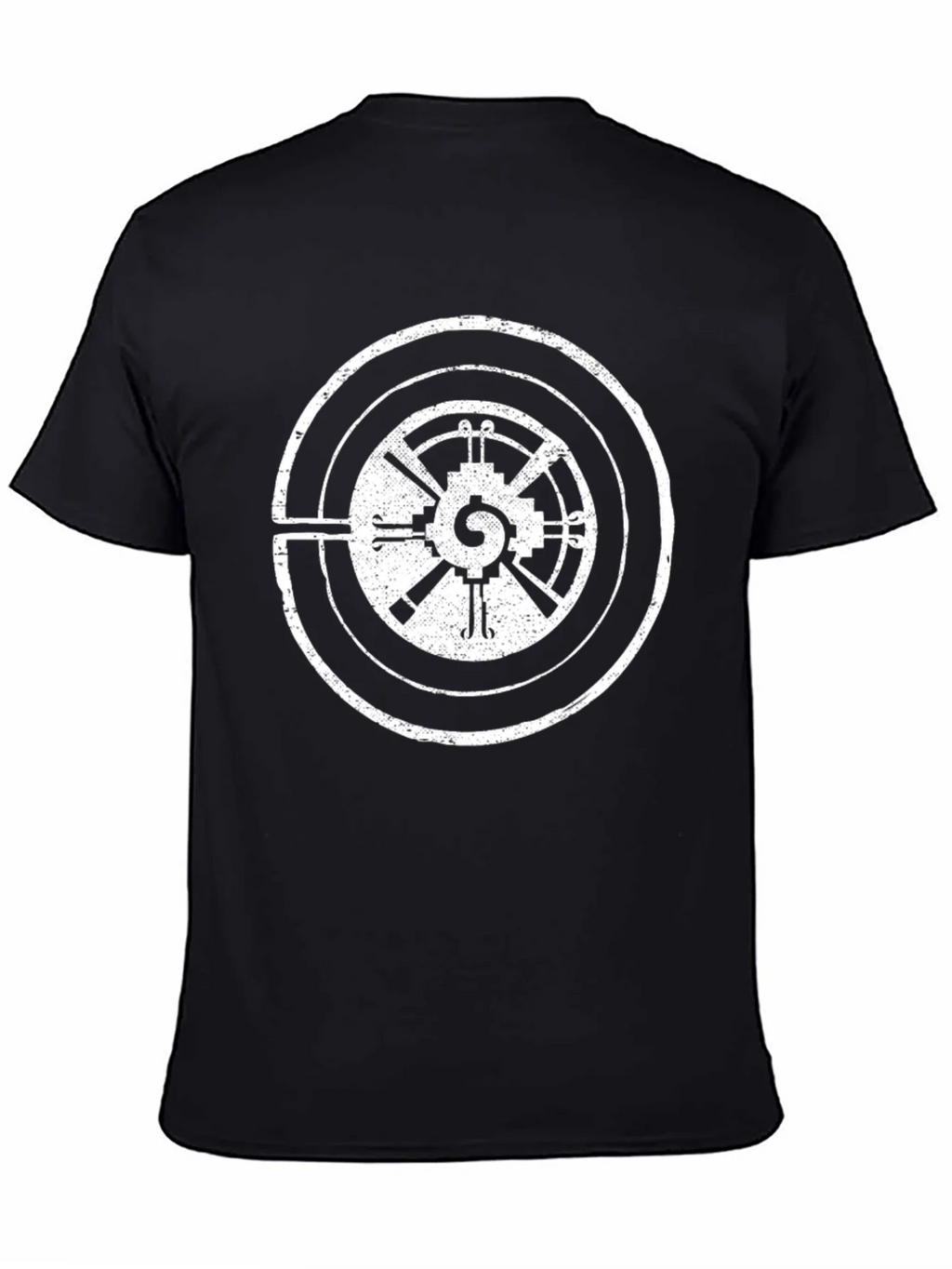 Geometric Graphic Tee - Black Cotton T-Shirt product image 7
