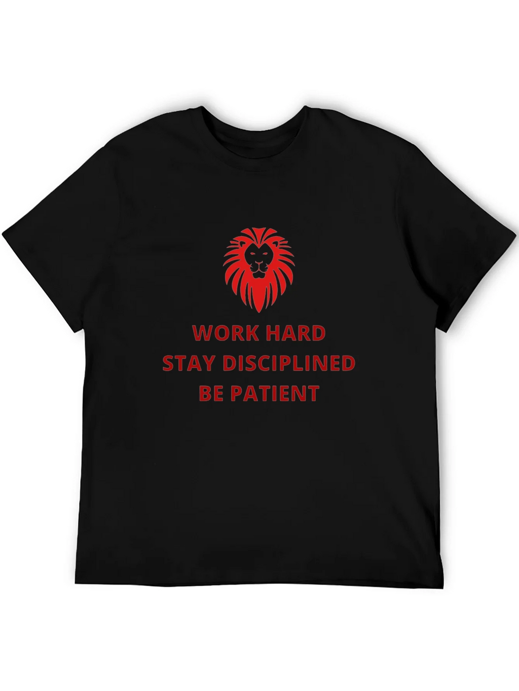 Motivational Lion Graphic Black T-Shirt product image 8