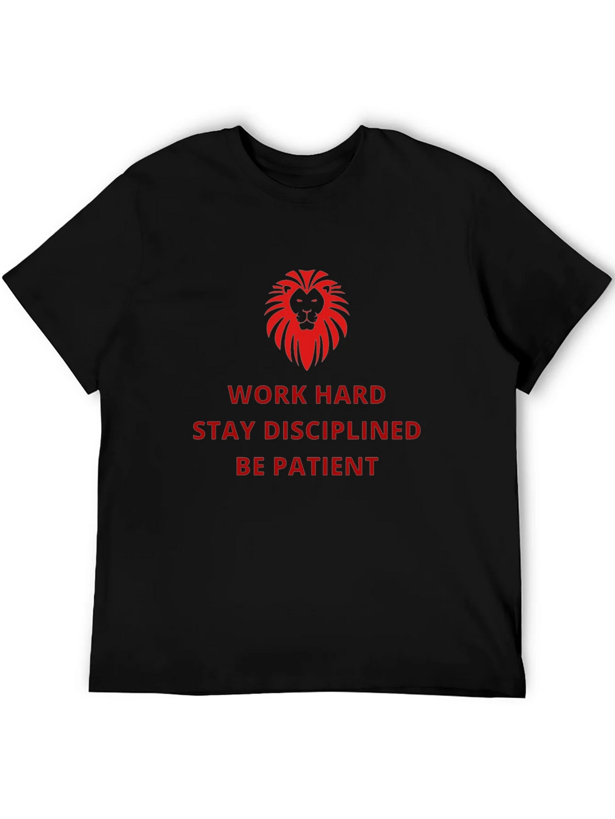 Motivational Lion Graphic Black T-Shirt product image 8