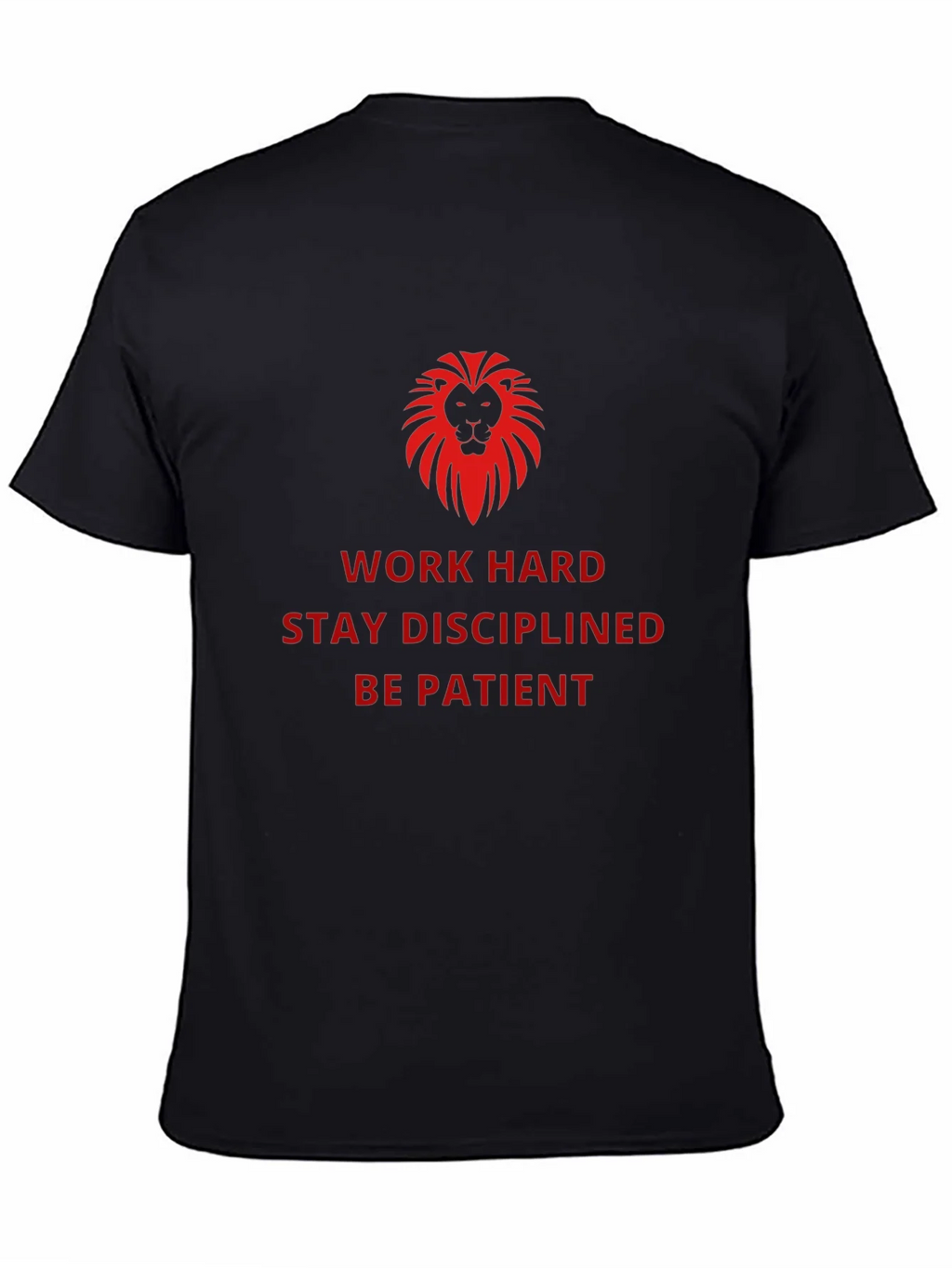 Motivational Lion Graphic Black T-Shirt product image 7