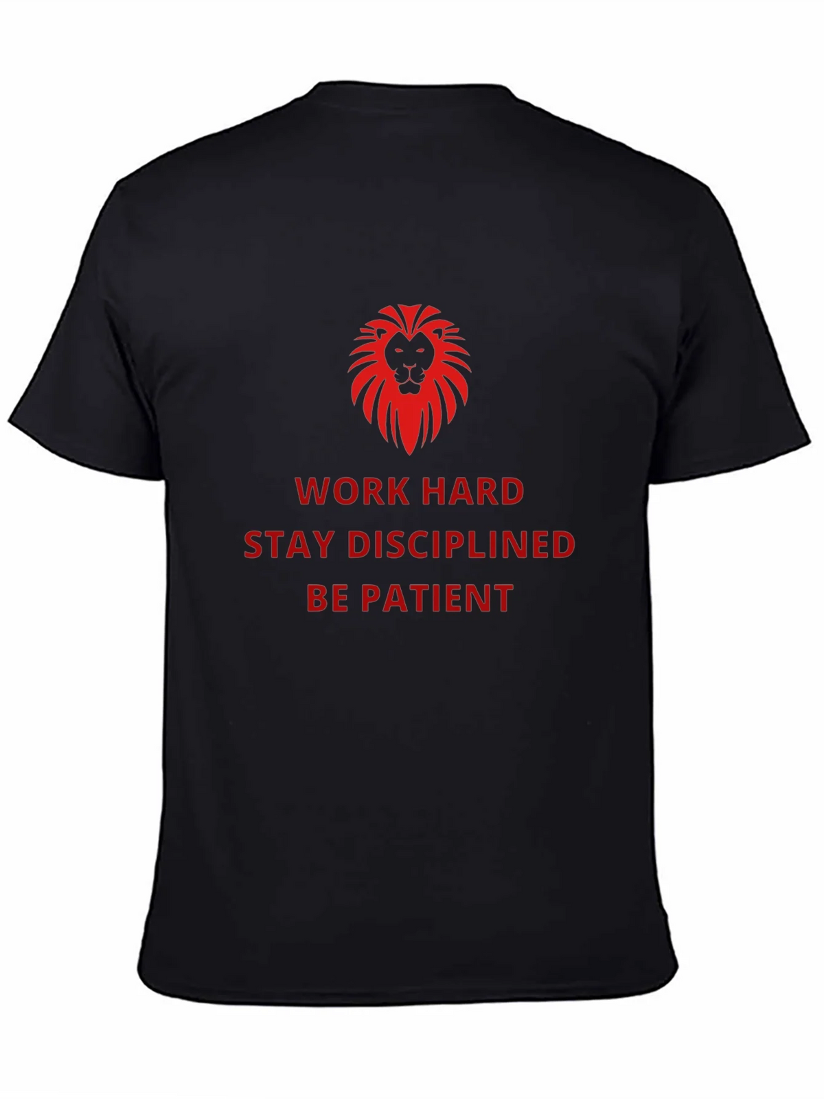 Motivational Lion Graphic Black T-Shirt product image 7