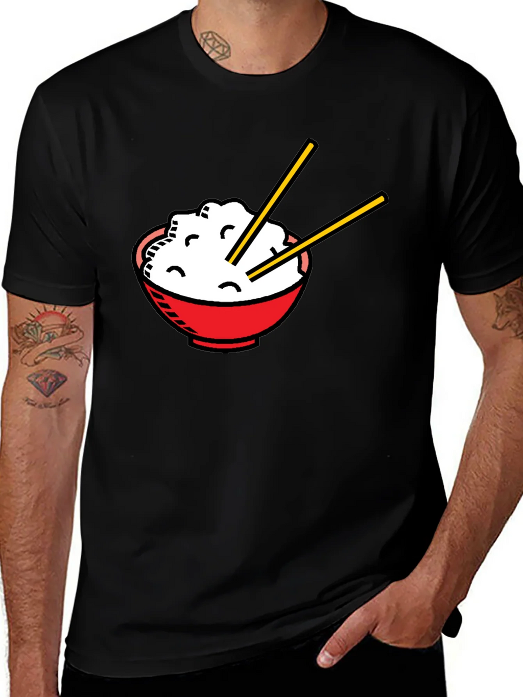Rice Bowl Graphic T-Shirt - Unisex Asian Food Tee product image 1