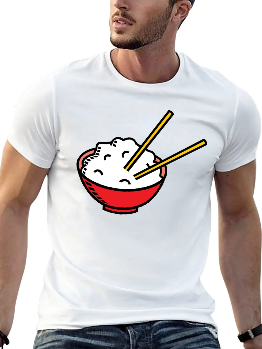 Rice Bowl Graphic T-Shirt - Unisex Asian Food Tee product image 4
