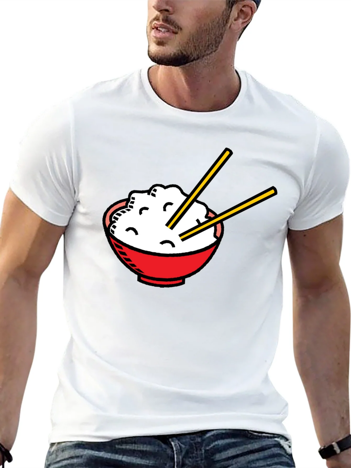 Rice Bowl Graphic T-Shirt - Unisex Asian Food Tee product image 4