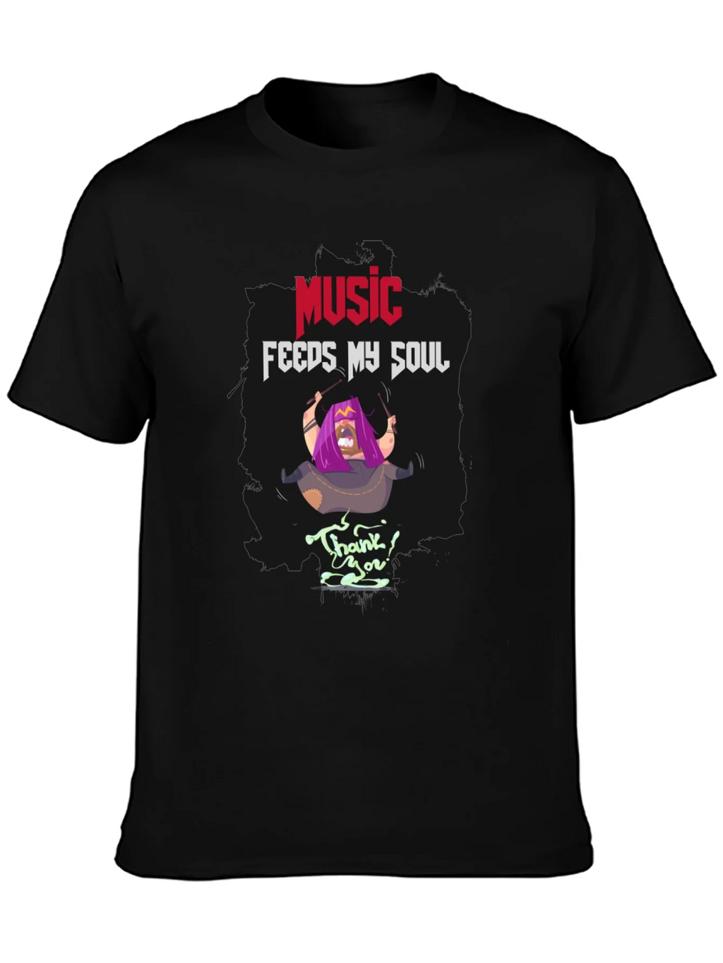 Music Feeds My Soul T-Shirt | Unique Graphic Tee product image 6