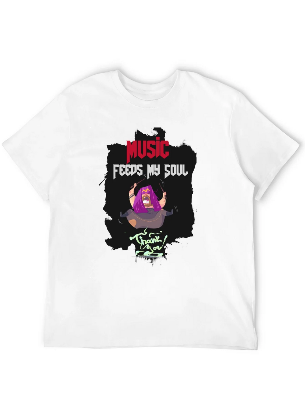 Music Feeds My Soul T-Shirt | Unique Graphic Tee product image 3
