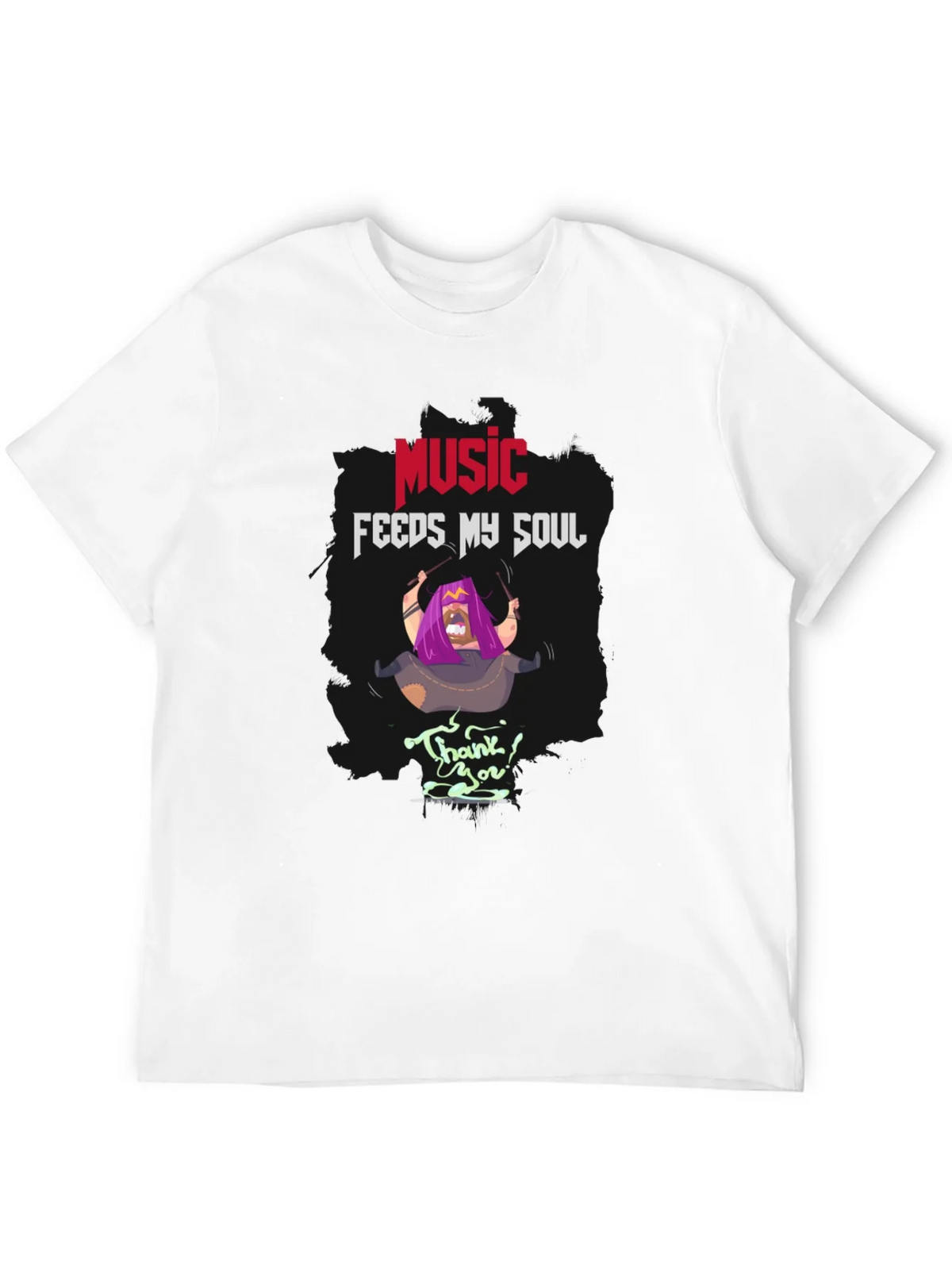 Music Feeds My Soul T-Shirt | Unique Graphic Tee product image 3