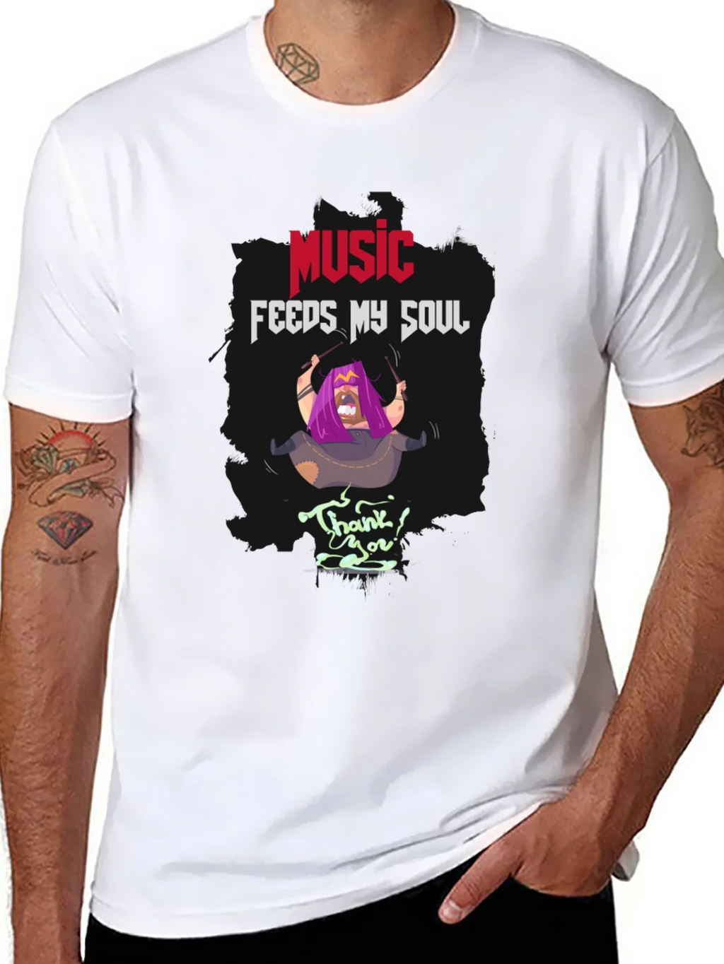 Music Feeds My Soul T-Shirt | Unique Graphic Tee product image 10