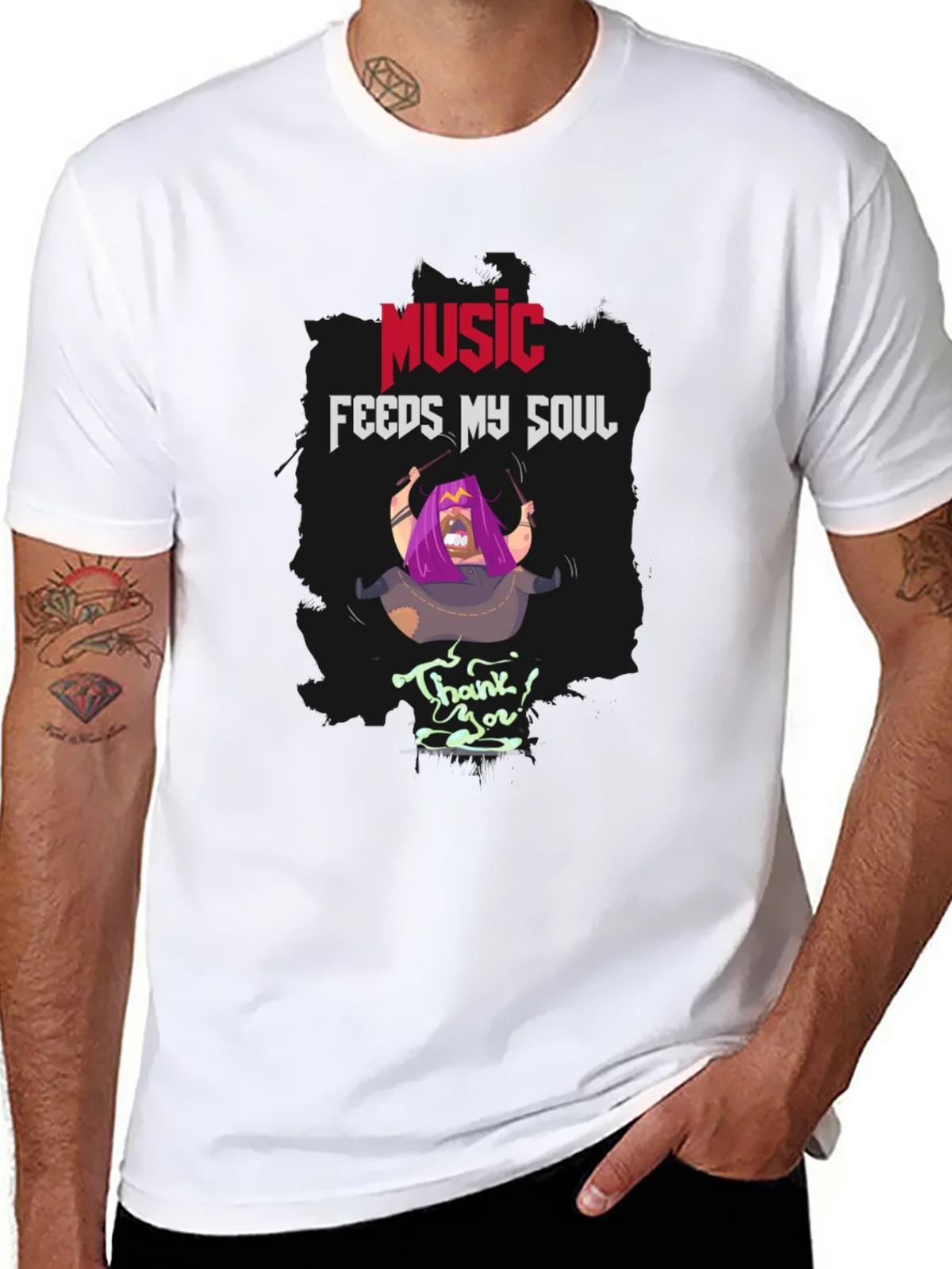 Music Feeds My Soul T-Shirt | Unique Graphic Tee product image 10