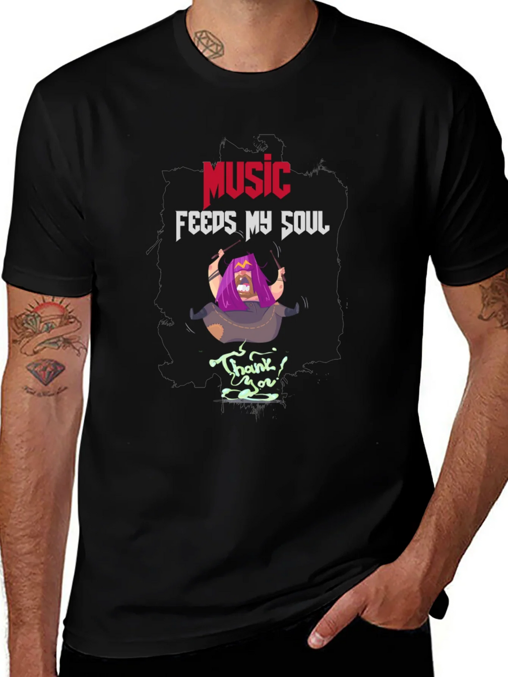 Music Feeds My Soul T-Shirt | Unique Graphic Tee product image 1
