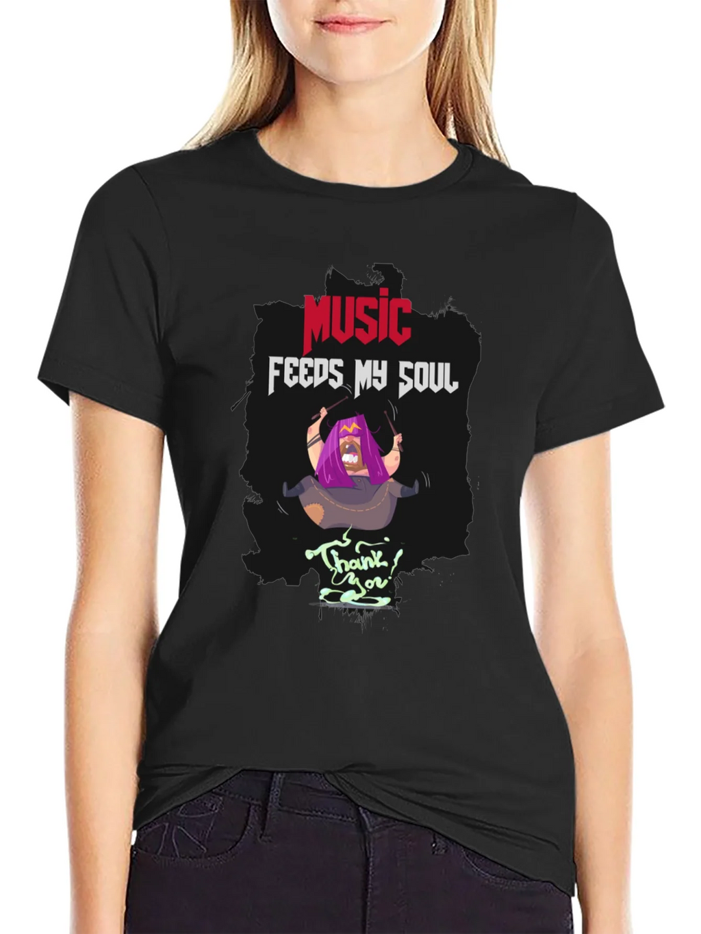 Music Feeds My Soul T-Shirt | Unique Graphic Tee product image 5