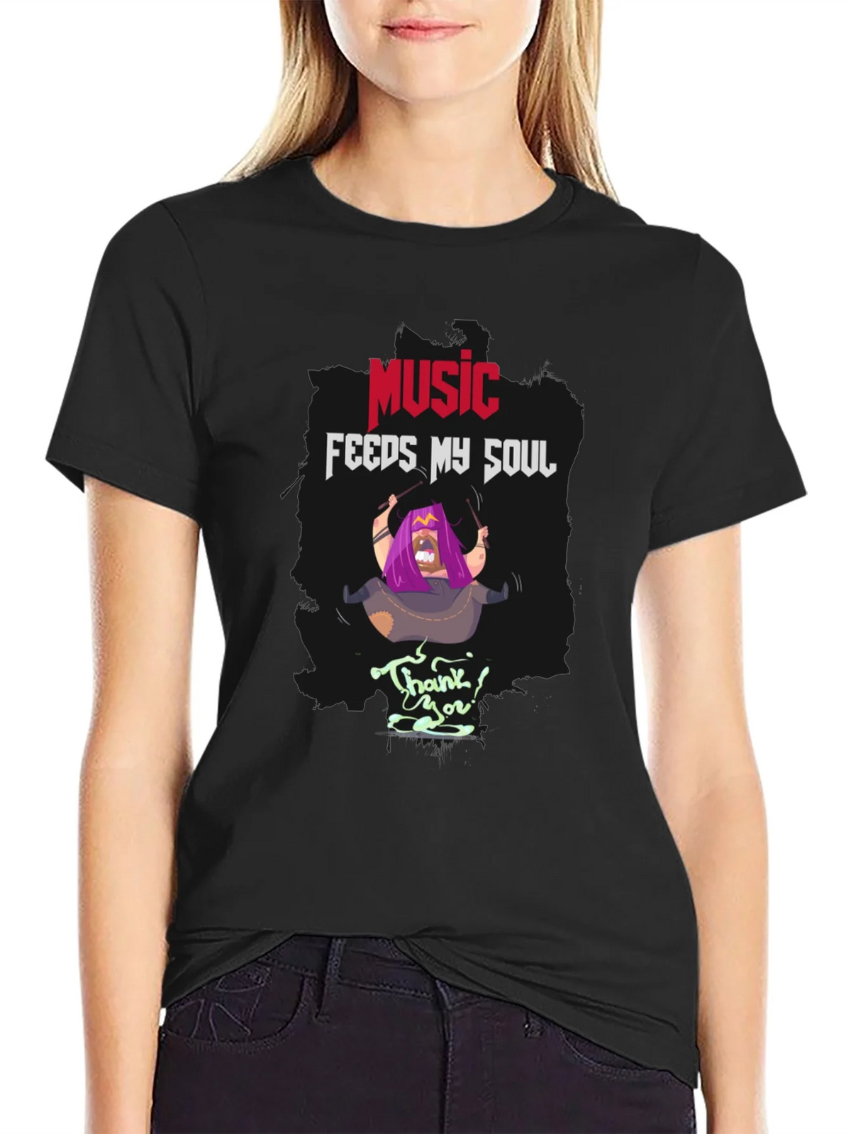Music Feeds My Soul T-Shirt | Unique Graphic Tee product image 5