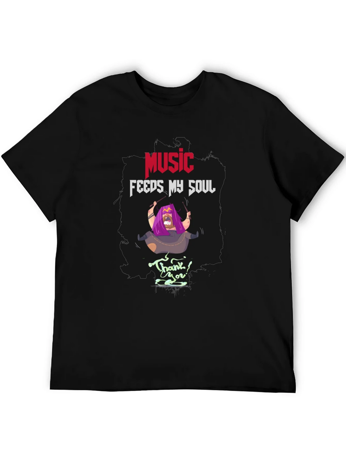 Music Feeds My Soul T-Shirt | Unique Graphic Tee product image 8