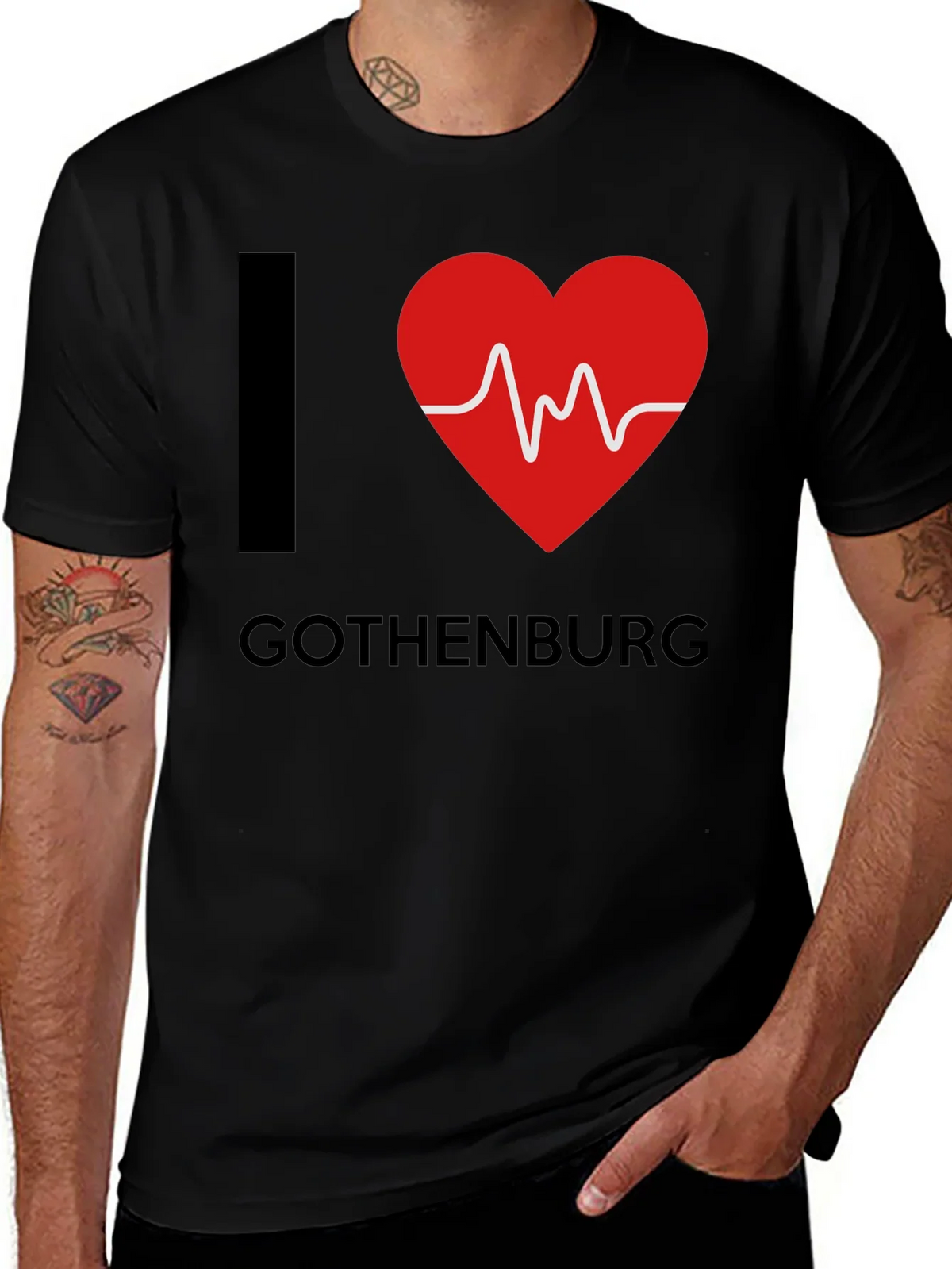 I Heart Gothenburg Black T-Shirt product image 1