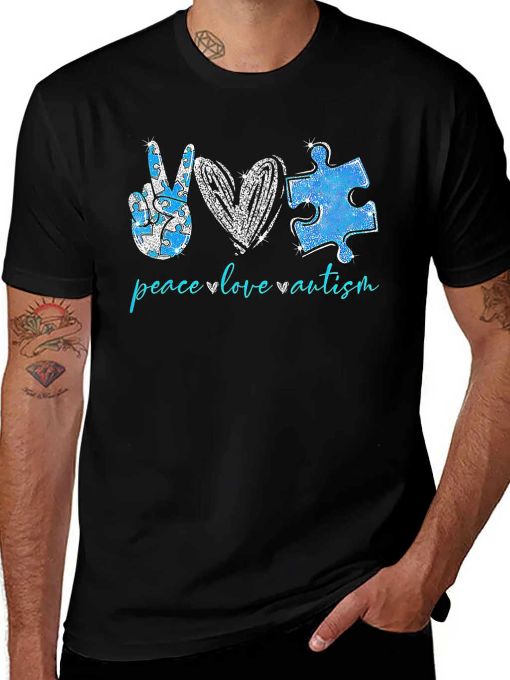 Peace Love Autism T-Shirt product image 1