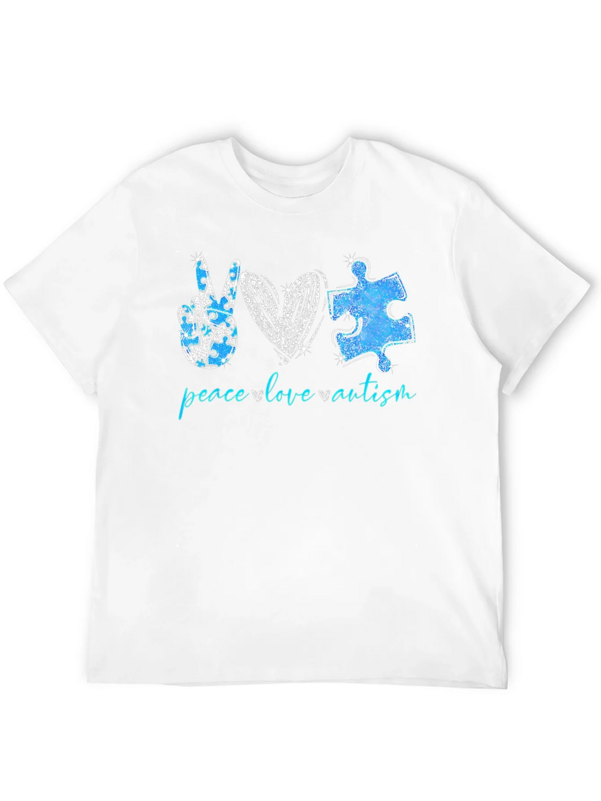 Peace Love Autism T-Shirt product image 3