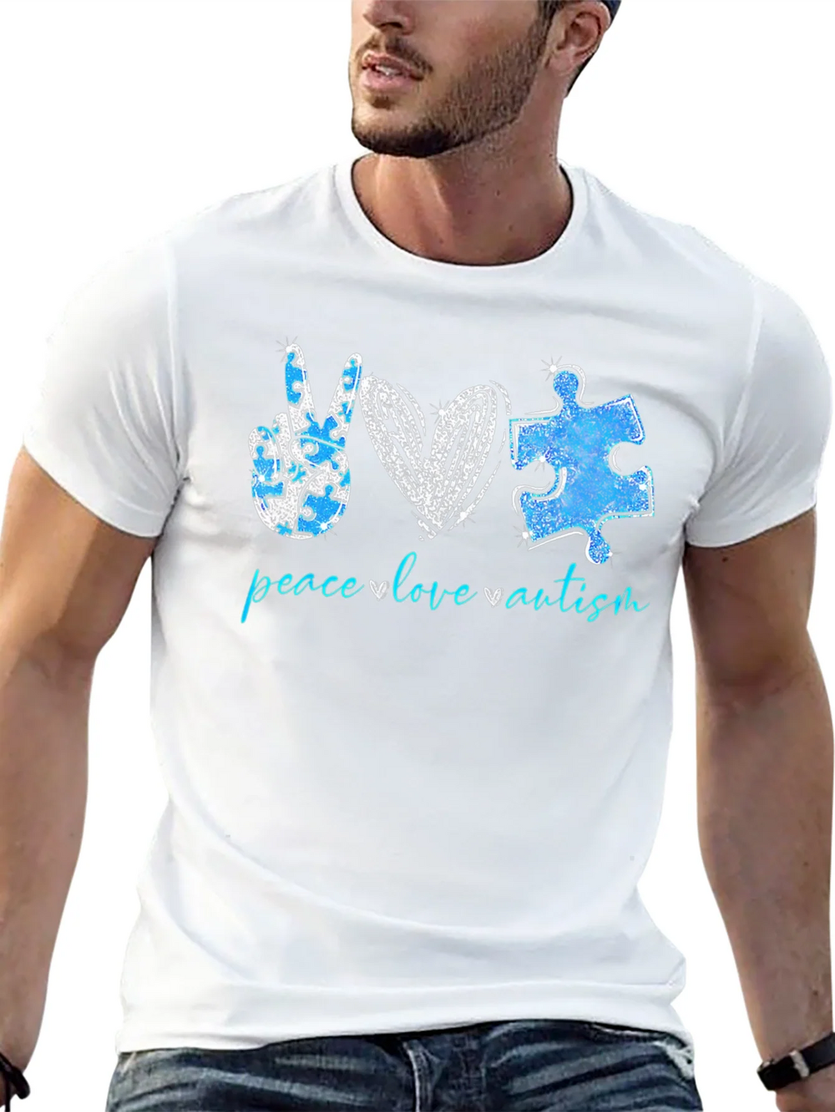 Peace Love Autism T-Shirt product image 4