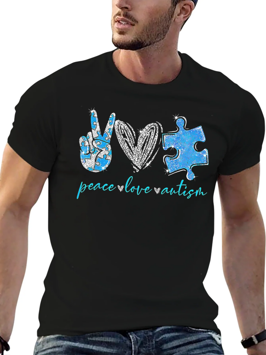Peace Love Autism T-Shirt product image 9