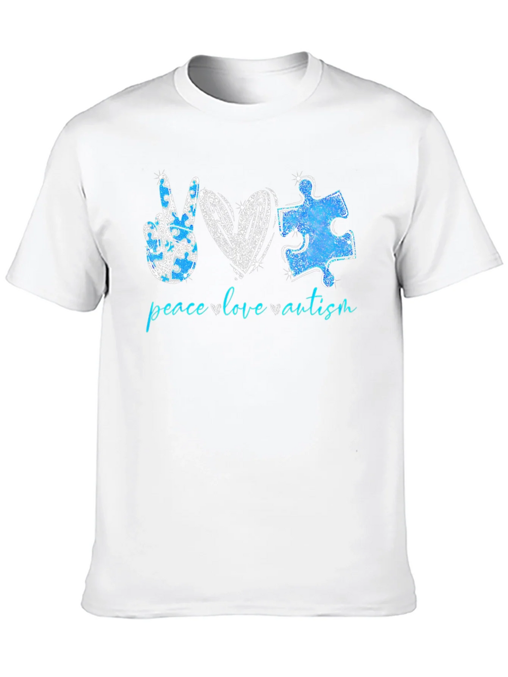 Peace Love Autism T-Shirt product image 12