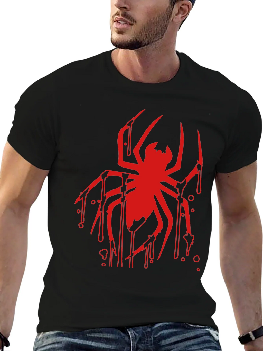 Red Spider Graphic Black T-Shirt product image 9