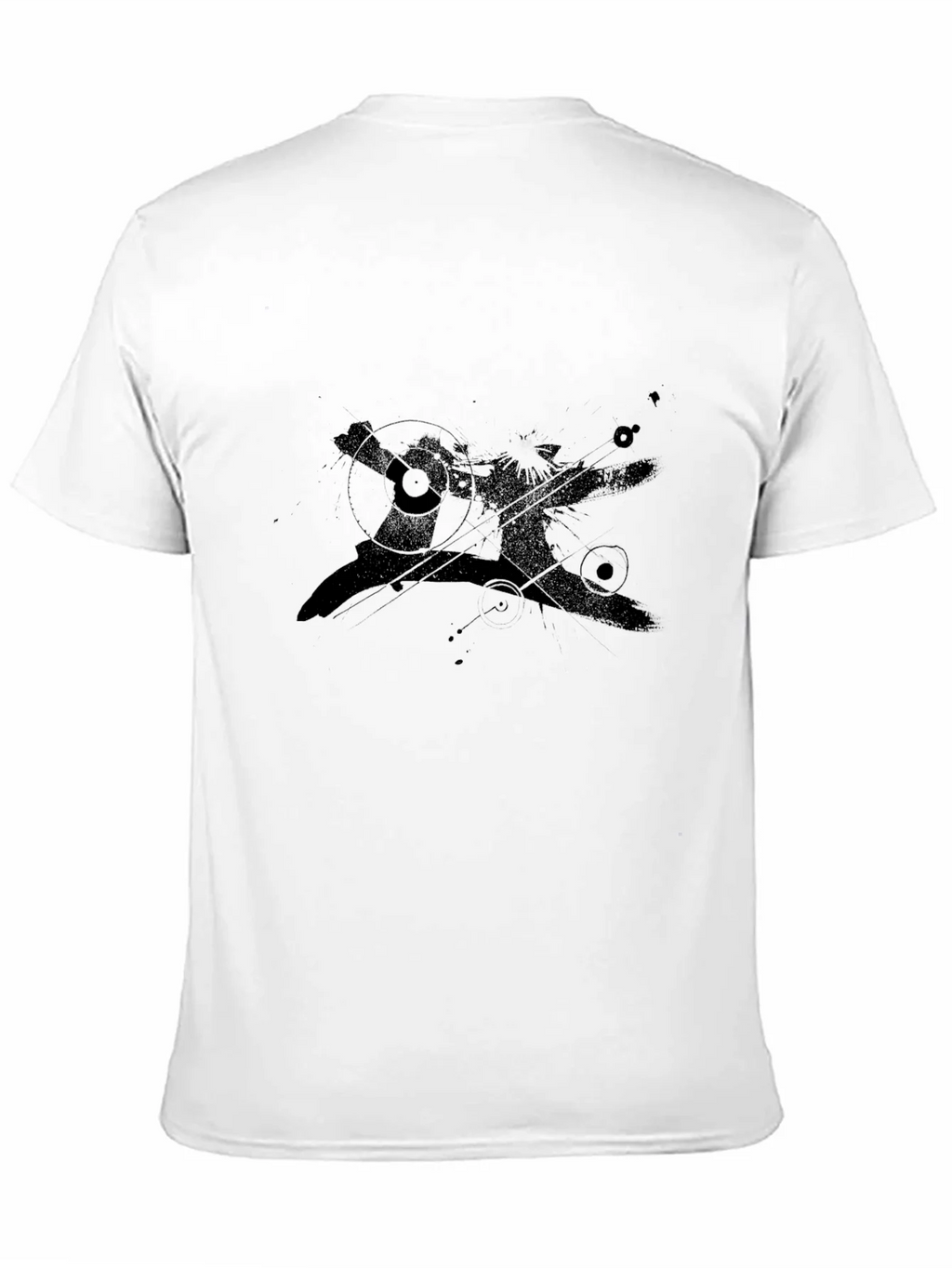 Mens Black Graphic Print Crew Neck Tee product image 2