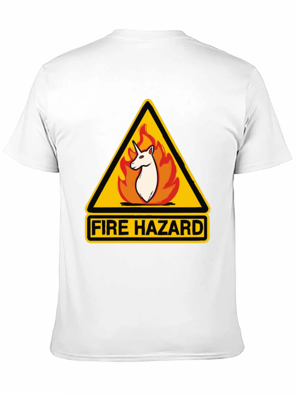 Fire Hazard Unicorn Graphic Tee - Black Cotton T-Shirt product image 2
