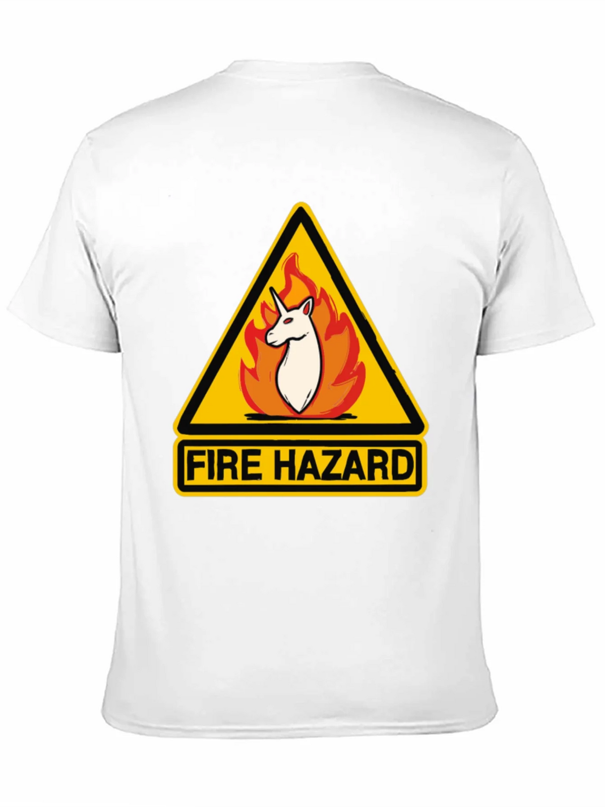 Fire Hazard Unicorn Graphic Tee - Black Cotton T-Shirt product image 2
