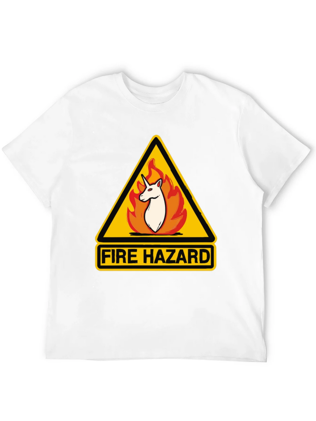 Fire Hazard Unicorn Graphic Tee - Black Cotton T-Shirt product image 3