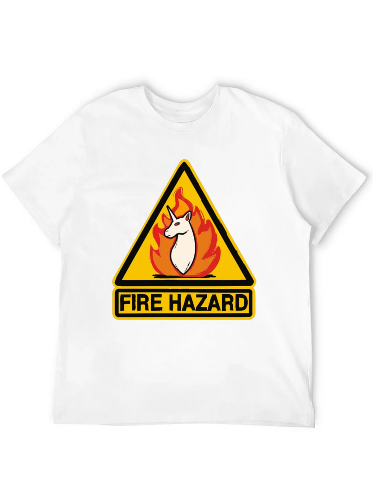Fire Hazard Unicorn Graphic Tee - Black Cotton T-Shirt product image 3